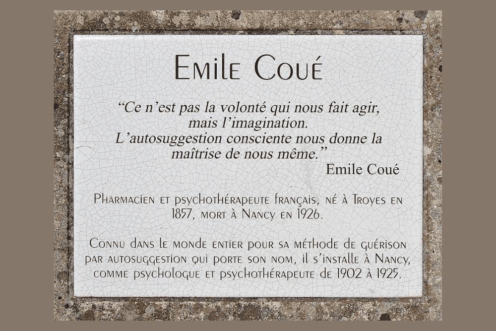 Emile Coue Memorial Plaque Parc Sainte-Marie